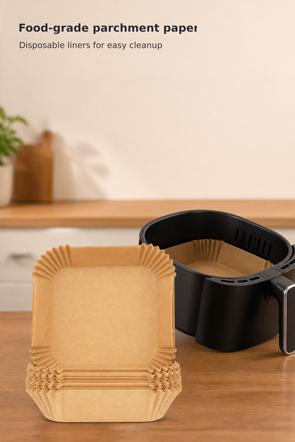 Disposable Air Fryer Liners, 150 Pcs, 8" Square